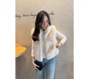 軟綿綿滑順皮草背心