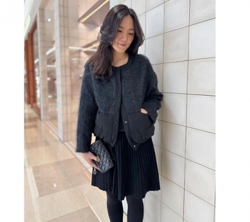 質感推薦 羊絨拉絨拼接鵝絨外套