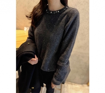 浣熊寶石圓領質感上衣